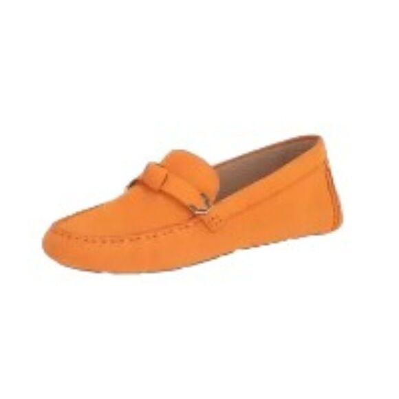 Cole Haan Evelyn Bow Driver Loaf Oriole Nubuck 10 NWT - Picture 1 of 2